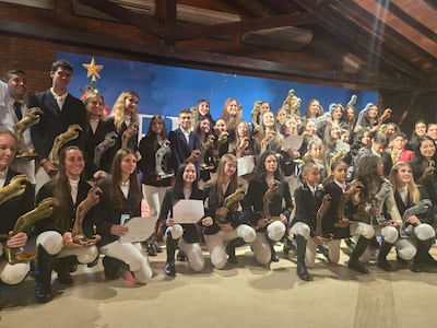 Grupo general de los galardonados por sus actuaciones en la Segunda Etapa del Ránking de Salto de la Federación Ecuestre.
