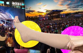 Las medias de compresión pueden ser útiles en conciertos o festivales largos.