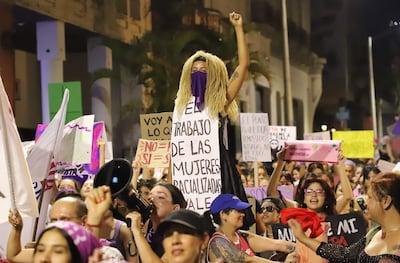 Marcha 8M, en el marco del Día Internacional de la Mujer en el 2025, en Asunción.