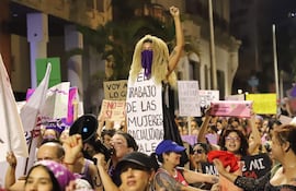 Marcha 8M, en el marco del Día Internacional de la Mujer en el 2025, en Asunción.