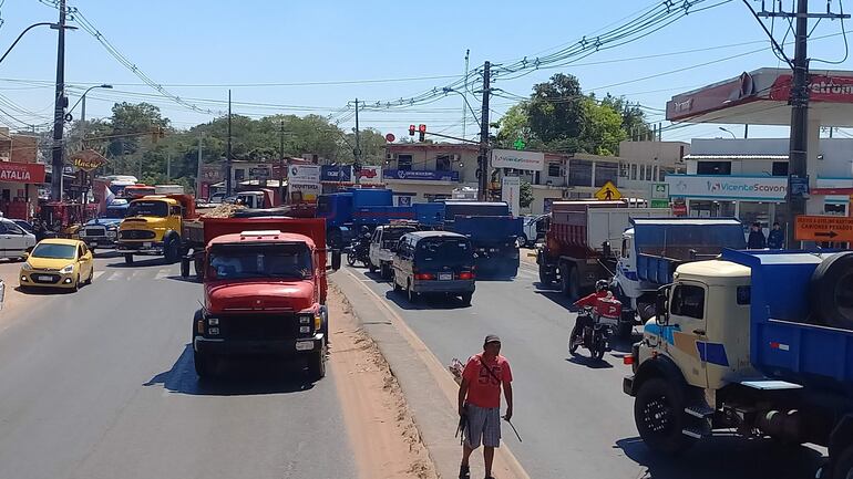 Movilización de camioneros de hace poco más de una semana en la que exigían la reducción en el precio de combustibles.