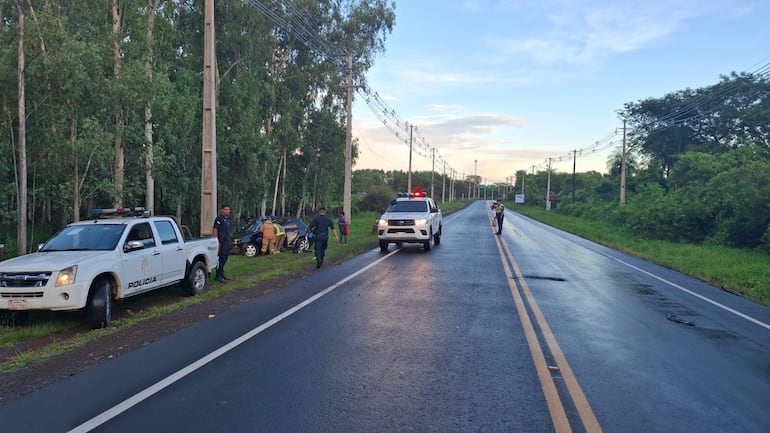 El accidente fatal ocurrió sobre la ruta arquitecto Tomás Romero Pereira, distrito de Pirayú.