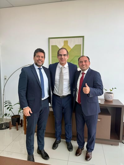 El presidente del Consejo de la Magistratura, Gerardo Bobadilla, el profesor José Valenzuela y Jorge Bogarín Alfonso.