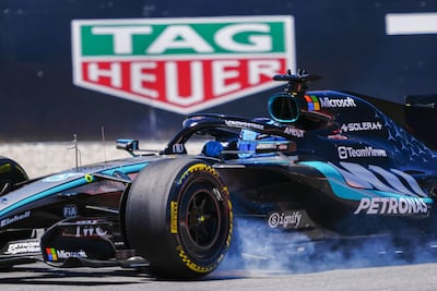 El inglés George Russell (Mercedes) destacó en la FP3 del GP de España.