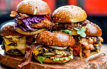 Diferentes estilos de hamburguesas.