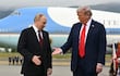 Encuentro entre el presidente de Rusia, Vladímir Putin, y su par estadounidense Donald Trump, durante la cumbre en Alaska.