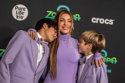 Shakira y sus hijos Milan y Sasha, en una foto de archivo.