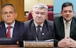 El contralor general de la República, Camilo Benítez, el diputado Jorge Ávalos Mariño (PLRA) y el subcontralor general de la República se preparan para ser escuchados éste jueves en una audiencia pública del Senado.