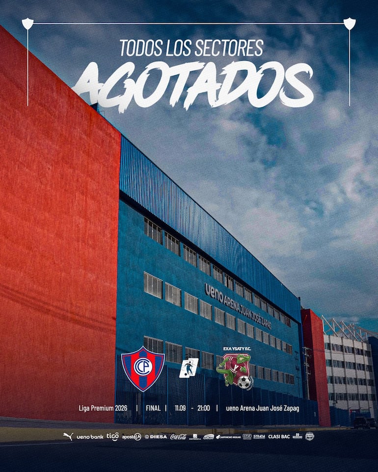 Cerro Porteño anunció que las entradas para la final de vuelta de la Liga Premium contra Exa Ysaty están agotadas.