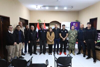 Autoridades departamentales, del Comité Olímpico Paraguayo (COP) y de la Secretaría Nacional de Deportes, junto a policías y militares, coordinan la llegada de la antorcha olímpica a la ciudad de Pilar, prevista para el próximo 21 de julio.
