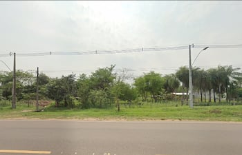 Imagen de Google Street, del predio que habría sido invadido entre San Bernardino e Ypacaraí, según la denuncia.