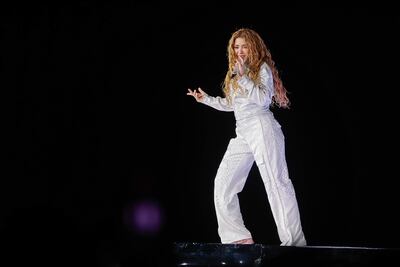 Shakira durante su presentación en Quito, Ecuador, el pasado sábado. La cantante tiene previsto actuar en Paraguay los días 28 y 29 de noviembre.
