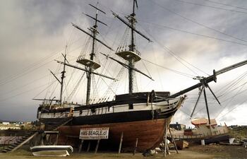 Réplica del barco Darwins HMS Beagle en el Museo Nao Victoria, Punta Arenas, Chile.