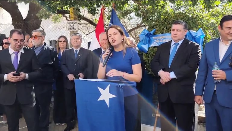 Olga Paredes, en el acto del PLRA.