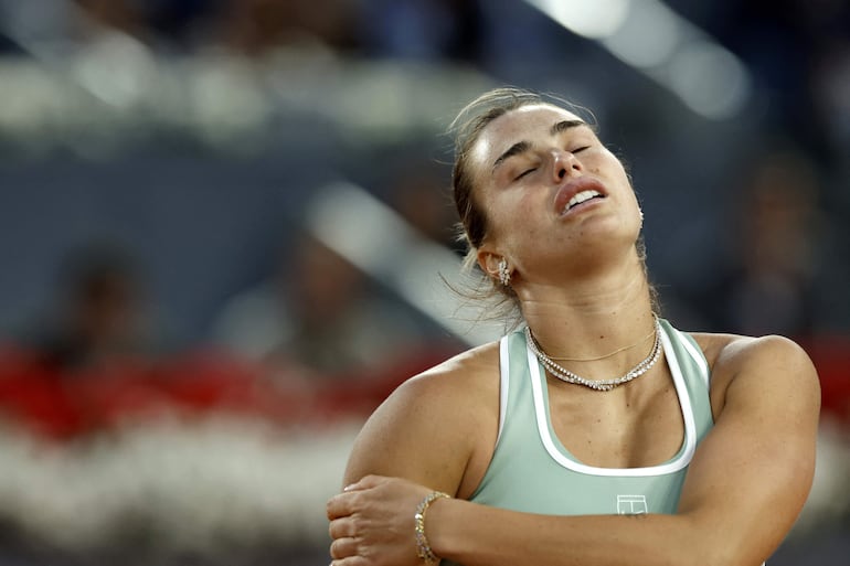La bielorrusa Aryna Sabalenka no pudo esta vez en Madrid.