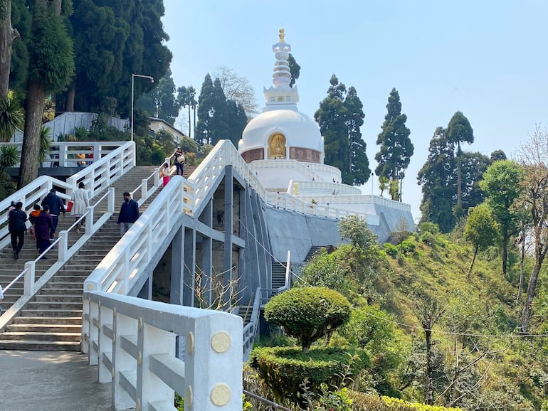 Pagoda de la Paz, templo budista en Darjeeling, India.