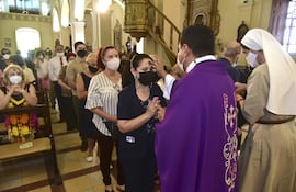 Celebración del Miércoles de Ceniza en la Catedral de Asunción. (Archivo)