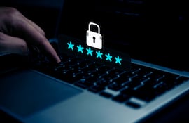 Concepto de contraseña, password, ciberseguridad, etcétera.