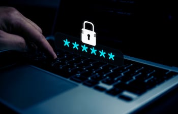 Concepto de contraseña, password, ciberseguridad, etcétera.