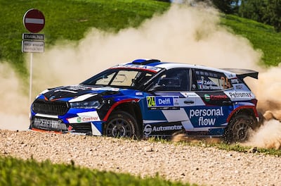 Fau Zaldívar y Marcelo der Ohannesian (Škoda Fabia RS Rally2) continuán en competencia y buscarán mañana domingo la bandera a cuadros en el exigente evento escandinavo.