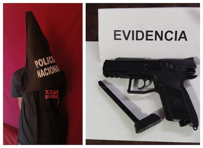 Federico Javier Cáceres Mareco, de 18 años, fue aprehendido tras aparentemente amenazar con una pistola de aire comprimido a estudiantes de un colegio de Fernando de la Mora.