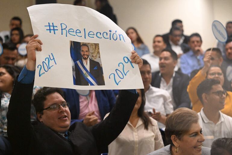 Partidarios de Nayib Bukele. 