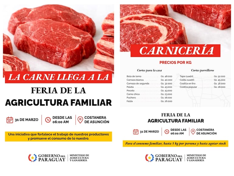 La feria de la agricultura familiar se realizará el martes 31 de marzo.