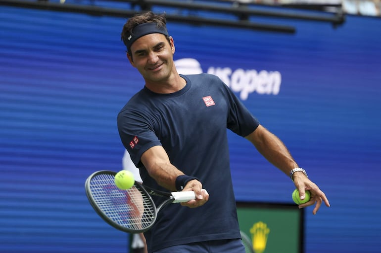 El suizo Roger Federer, uno de los mejores tenistas de todos los tiempos, presente en Nueva York.