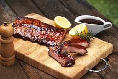 Costillas de cerdo al sake.