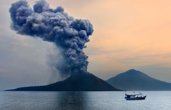 Volcán Krakatoa.