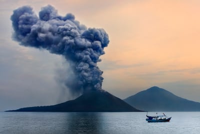Volcán Krakatoa.