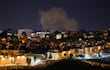 Humo sobre Jerusalén durante un bombardeo iraní ayer domingo.