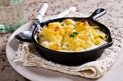 Mac and cheese o macarrones con queso.
