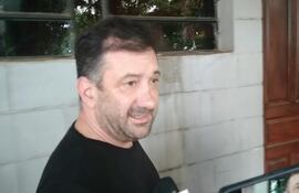 Edgardo Darío Kueider (52), en la Fiscalía de Ciudad del Este.
