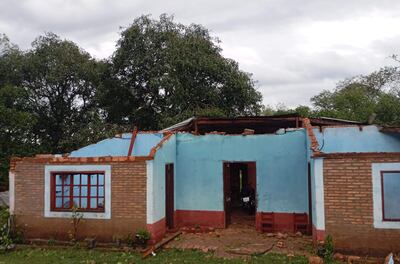 Esta es una de las viviendas que fue afectada por el temporal de ayer, sábado.