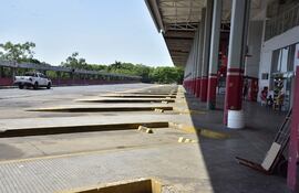 Imagen ilustrativa: la Estación de Buses de Asunción (EBA) vacía.