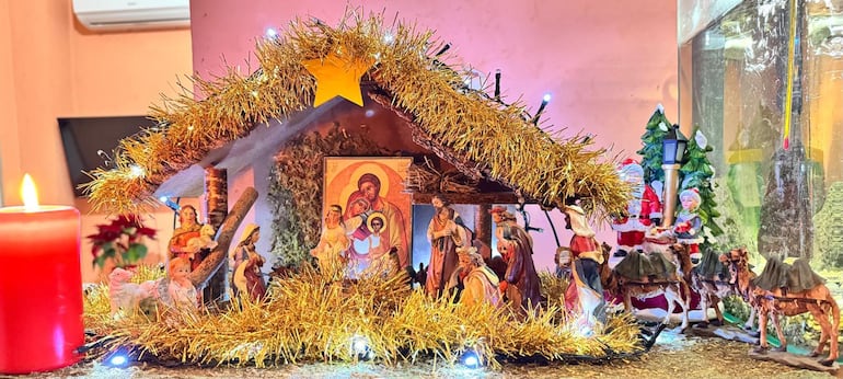 El pesebre de Paola Martínez, paraguaya residente en Italia.
