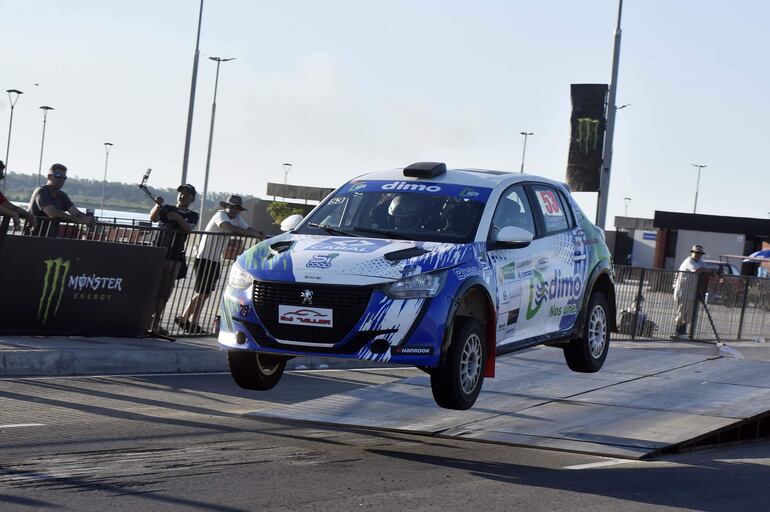 Diego Cruz y Ramiro Ayala, con el Peugeot 208 Rally4, quedaron a tan solo 21 centésimas de la punta en la F2 PRO.