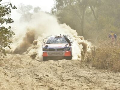 El VW Polo GTI R5 de Agustín Alonso y Fabrizio Chiriani en el Transchaco Rally 2023.