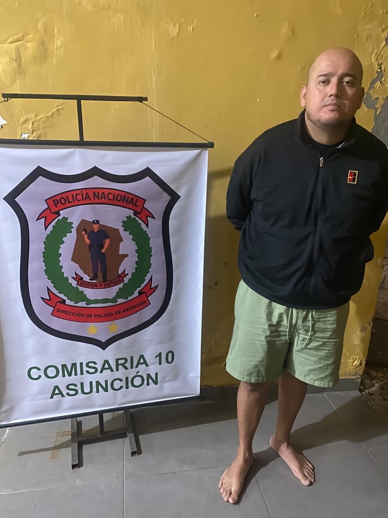 Rubén Darío Portillo, es otro de los detenido en el procedimientos policial en el barrio Mburucuyá de Asunción.