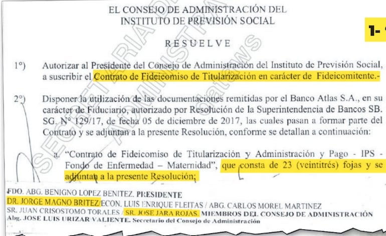 Documentos destruyeron de forma reiterada la farsa montada en torno al fideicomiso del IPS.