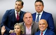 Senadores colorados: Silvio "Beto" Ovelar, Gustavo Leite, Mario Varela, Lilian Samaniego y Basilio "Bachi" Núñez.