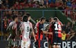 Los jugadores de Cerro Porteño festejan un gol en el partido ante Sportivo San Lorenzo por la segunda fecha del torneo Apertura 2026 de la Primera División de Paraguay en el estadio Erico Galeano, en Asunción, Paraguay.