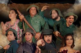 Elenco de la Compañía teatral Roque Sánchez - Graciela Pastor.