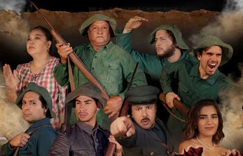 Elenco de la Compañía teatral Roque Sánchez - Graciela Pastor.