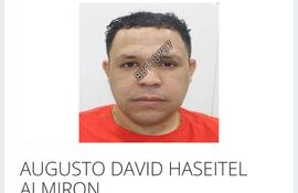 Augusto David Haseitel Almirón, buscado por la Policía Nacional por múltiples estafas con la venta de vehículos.