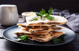 Quesadilla con champiñones.