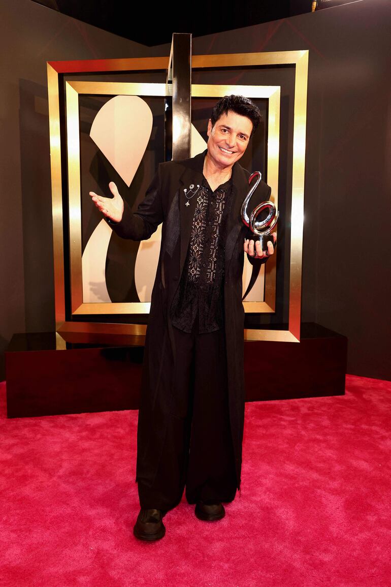 Chayanne lució así en la nueva edición de los Premios Lo Nuestro. (Romain Maurice/Getty Images/AFP)
