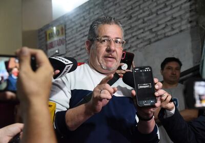 Leonardo Ojeda, representante de permisionarios del Mercado 4 que se manifestaron hoy.