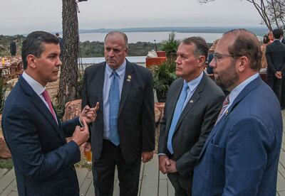 El presidente de Paraguay, Santiago Peña, conversó con representantes del Congreso de Estados Unidos, en San Bernardino.